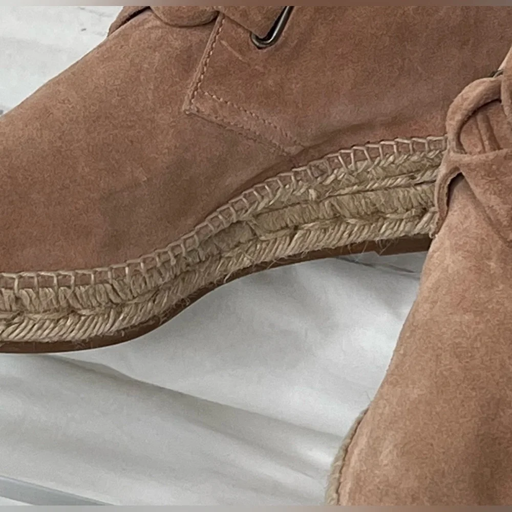 Rag and bone Suede Espadrille Booties, Tan  Women’s Sz 39